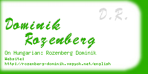 dominik rozenberg business card